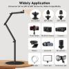 Camera Round Base Mount Desk Stand, Flexible Aluminum Photography Floor-Standing Light Monopod Stand Phone Holder with 1/4" 3/8'' 5/8'' Screw for DSLR Camera, Light, Webcam, Live Streaming, Vlogging view 3