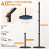 Camera Round Base Mount Desk Stand, Flexible Aluminum Photography Floor-Standing Light Monopod Stand Phone Holder with 1/4" 3/8'' 5/8'' Screw for DSLR Camera, Light, Webcam, Live Streaming, Vlogging view 4