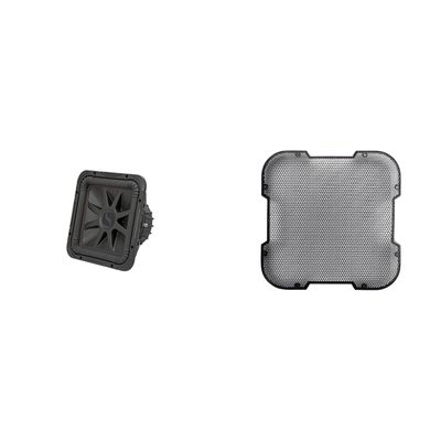 KICKER 45L7R124 L7R 12" Subwoofer, Dual Voice Coil, 4-Ohm & 52GL712 Grill Bundle
