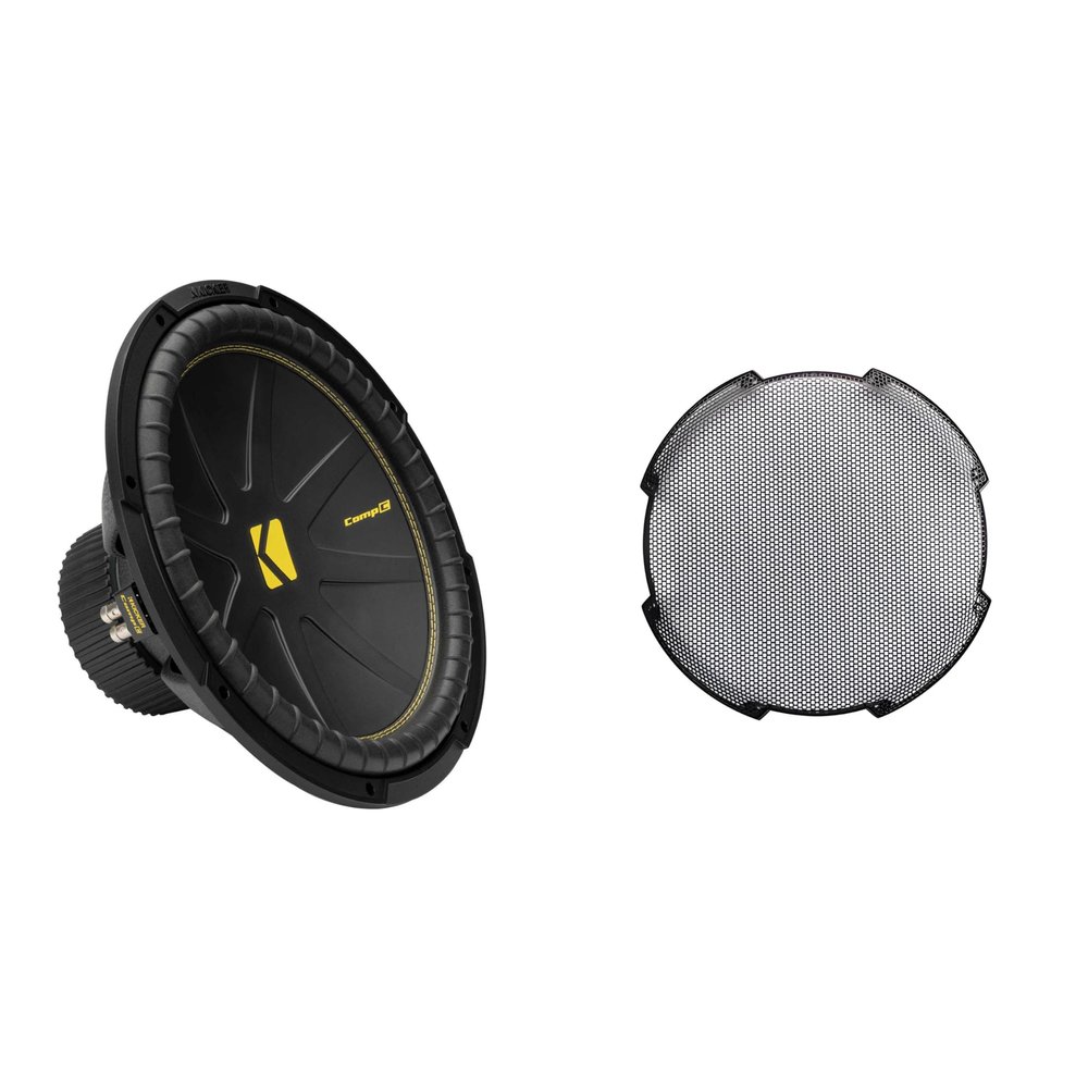 KICKER 50CWCD154 CompC 15", DVC, 4-ohm & 52GR15 Grill Bundle