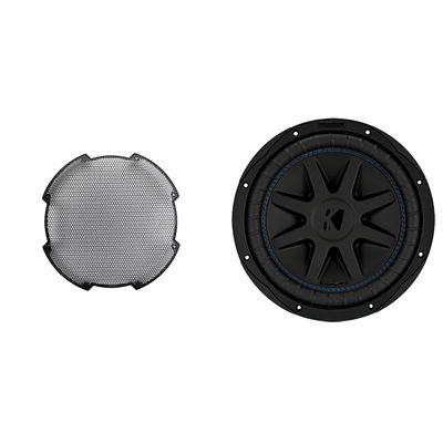 KICKER 50CVX102 CompVX 10 Subwoofer, Dual Voice Coil, 2-Ohm, & 52GR10 Grill Bundle