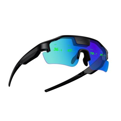 cybersight HUD Display Sports Glasses, for Cycling and Hiking, Smart AI/AR Sports Sunglasses, Real-Time Display, Smart Navigation, Proactive AI Alerts, Monitor Heart Rate, Speed