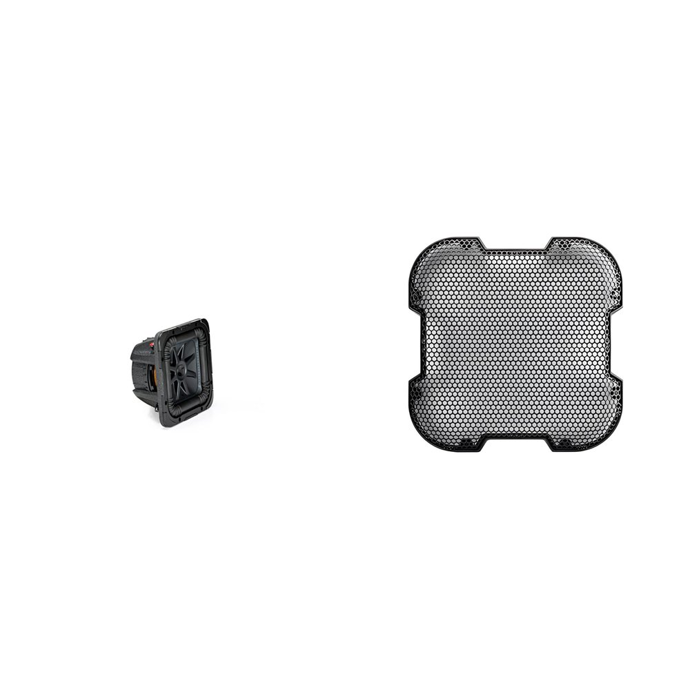 KICKER L7S84 L7S 8" Subwoofer, Dual Voice Coil, 4-Ohm & 52GL78 Grill Bundle
