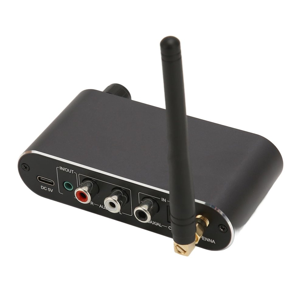 Pomya Bluetooth 5.1 Receiver for Home Stereo TV Computer, HiFi Wireless Audio Adapter, Supports AUX RC A Optical Fiber, Coaxial, 15m Long Range, Low Latency and HD Audio