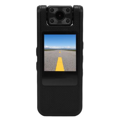 ASHATA 4K Body Camera with 180 Degree Rotatable Lens, Wearable Camera Video Recorder Motion Detection POV Portable Body Cam with 1/4 Inch Thread for Outdoor Travel
