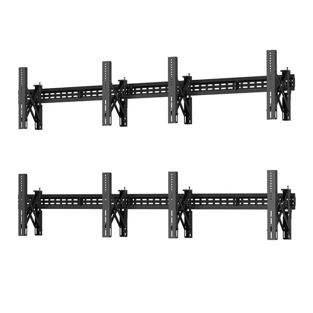 J-Tech Digital 2x2 TV Wall Mount Kit, Fits 4 Screens 37  65with Adjustable Tilt, Leveling and Pop Out Arms, Wide VESA Patterns up to 600x400 [JTECH-VMM-KIT22]