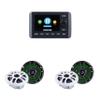 Memphis Audio SMC3 Marine Multi-Zone Media Center w/ (2) MXA60L 6.5" LED Marine Speakers Bundle view 1