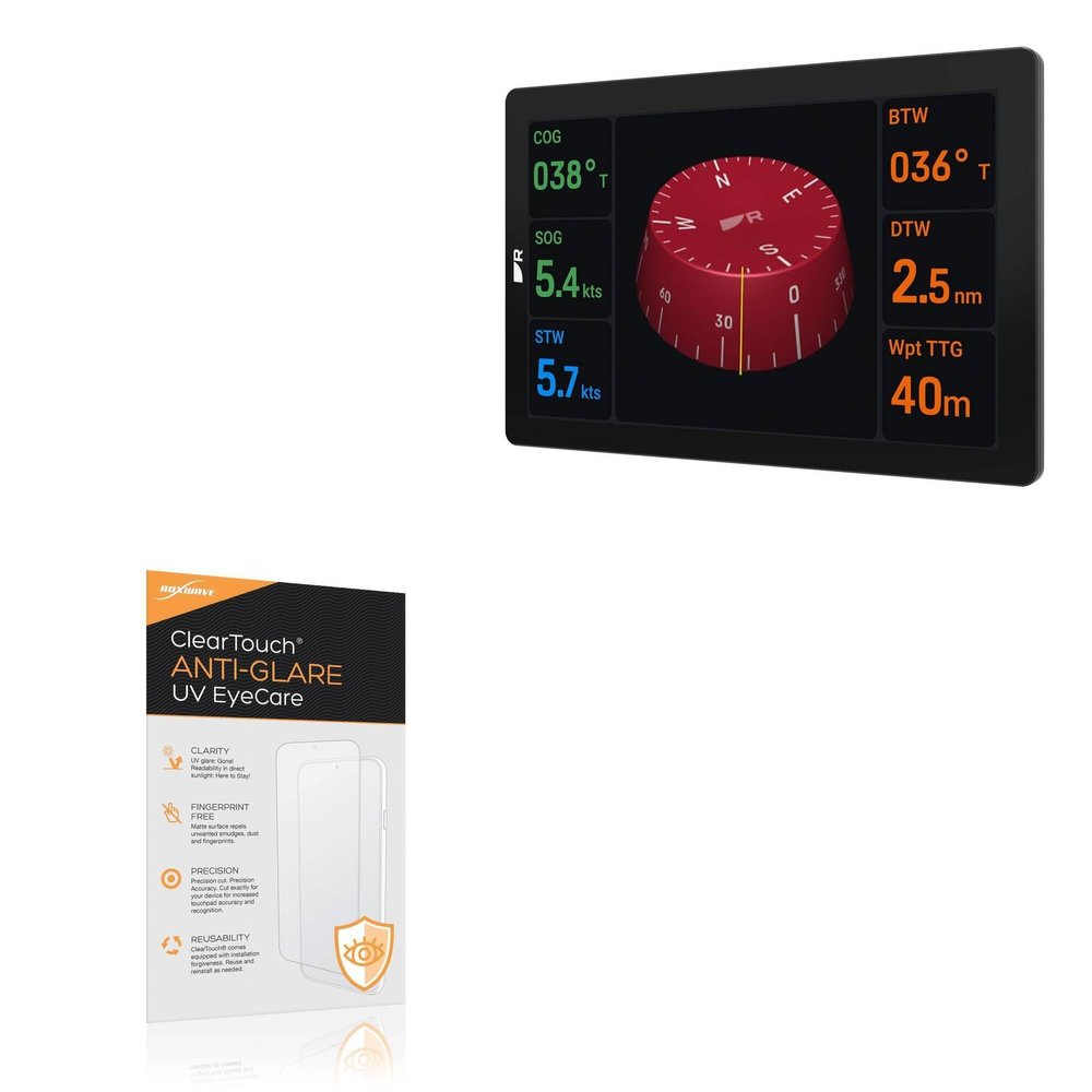 BoxWave Screen Protector Compatible With Raymarine Alpha Performance Display Model # 20890687 - ClearTouch Anti-Glare Anti-UV EyeCare (2-Pack), Filters out Harmful Blue Light Reduce Fatigue
