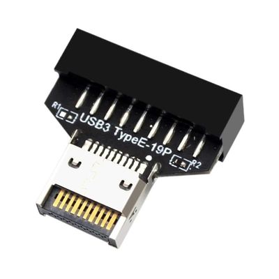 USB 3.2 Gen 2 Connector Type-E Front Panel Header to USB 3.0 20Pin 19Pin Header Extension Adapter for Desktop Motherboard