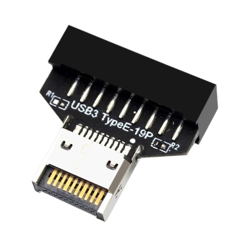 USB 3.2 Gen 2 Connector Type-E Front Panel Header to USB 3.0 20Pin 19Pin Header Extension Adapter for Desktop Motherboard