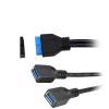USB 3.2 Gen 2 Connector Type-E Front Panel Header to USB 3.0 20Pin 19Pin Header Extension Adapter for Desktop Motherboard view 4