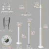 6-20ft Tall Street Light Post,Surveillance Camera Pole Detachable, Solar Panels/Camera Mounting Bracket Pole 0.06in Thick,Holder Post with Lightning Rod(98.4in/250cm) view 2