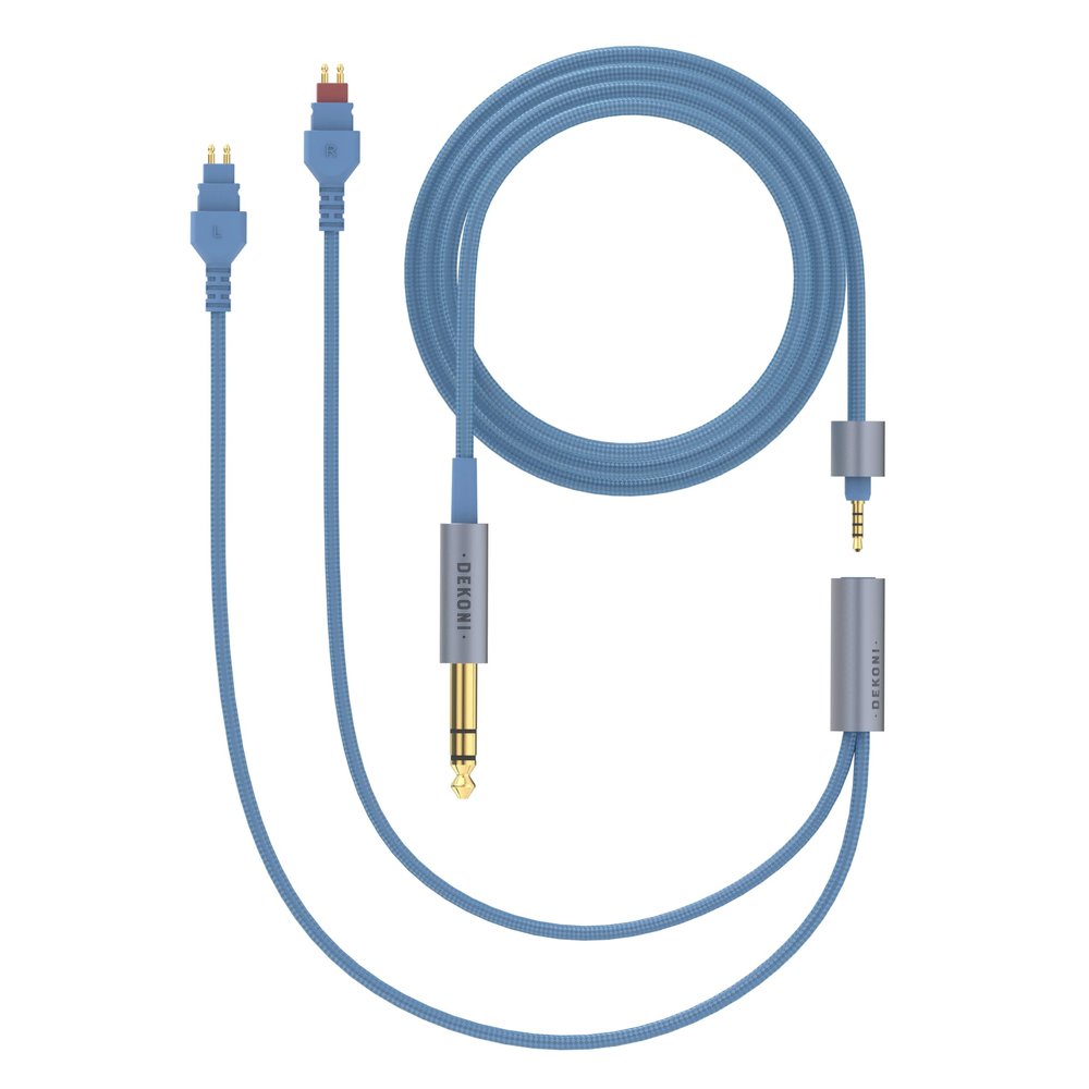 Dekoni Audio Ensemble Modular Headphone Cable | Compatible with Sennheiser HD600, 52 Inch Sennheiser Cable Replacement | 1/4 Inch 6.35mm Headphone Adapter