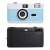 shenruifa 35MM Film Camera Reusable Lightweight Vintage Camera Built in Flash with 28MM Lens 1/120s Shutter Speed (Blue White) view 1