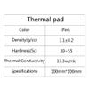1mm 1.5mm Thickness Silicone Heat Dissipation Pad, Non Conductive Thermal Pad Lightweight 1pc(1mm) view 2