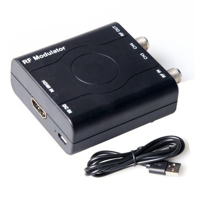 HD to RF Modulator VHF RF Modulator HD Coaxial Converter, Supports NTSC Format Output