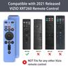 [2 Pack] CLANGPEONY Protective Cover for VIZIO XRT260 Smart TV Remote 2021, Vizio Xrt260 V-Series 4K Voice Remote Case Shockproof Anti Slip Silicone Sleeve with Lanyards (Glow Green & Glow Blue) view 2
