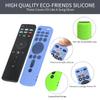 [2 Pack] CLANGPEONY Protective Cover for VIZIO XRT260 Smart TV Remote 2021, Vizio Xrt260 V-Series 4K Voice Remote Case Shockproof Anti Slip Silicone Sleeve with Lanyards (Glow Green & Glow Blue) view 3