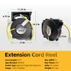 12 Gauge 30 FT SJTOW Retractable Extension Cord Reel with 1600 Lumen Corded LED Work Light view 2