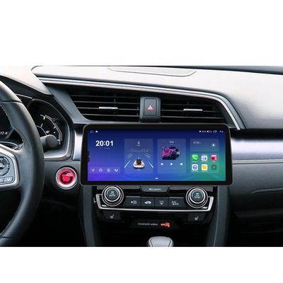12.3" Android Car Stereo for Honda Civic 2016-2018 Wireless Apple Carplay Android Auto Car Radio Bluetooth Head Unit QLED Touch Screen 1920x720 GPS Navigation (8-128GB Plus)