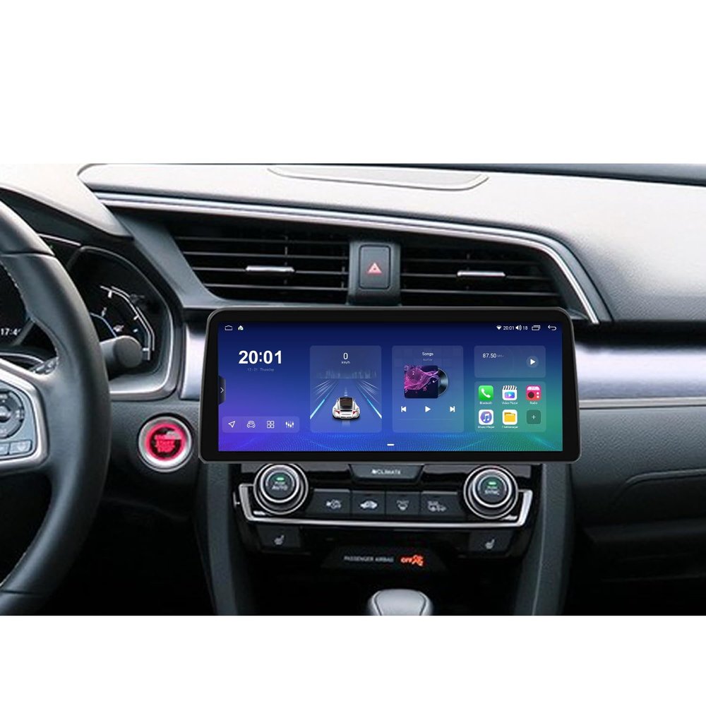 12.3" Android Car Stereo for Honda Civic 2016-2018 Wireless Apple Carplay Android Auto Car Radio Bluetooth Head Unit QLED Touch Screen 1920x720 GPS Navigation (8-128GB Plus)