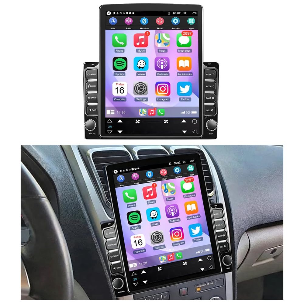 Car Stereo Radio for GMC Acadia 2007-2016 with Wireless Carplay & Android Auto,9.7 Inch Car Audio Receiver GPS Navigation Unit with Bluetooth Head Unit Backup Camera WiFi SWC- 2G+32G