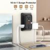 2 Pack Multi Plug Wall Outlet Extender Surge Protector 6 AC Outlet Splitter with 4 USB Ports(2 USB C) Wall Charger 1050J Power Strip 125V/15A, 1875W for Home, Office, Travel Dorm Room Essentials view 2
