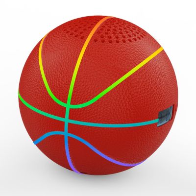 JISPOORT Glow in the Dark Basketball, Leather Baseball Size Light up Basketball with Bluetooth Speaker, Basketball Gifts for Boys, Basketball Stuff & Basketball Accessories for Indoor Outdoor Play