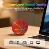JISPOORT Glow in the Dark Basketball, Leather Baseball Size Light up Basketball with Bluetooth Speaker, Basketball Gifts for Boys, Basketball Stuff & Basketball Accessories for Indoor Outdoor Play view 2
