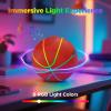 JISPOORT Glow in the Dark Basketball, Leather Baseball Size Light up Basketball with Bluetooth Speaker, Basketball Gifts for Boys, Basketball Stuff & Basketball Accessories for Indoor Outdoor Play view 4