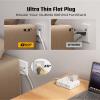 25Ft Long Extension Cord, Flat Plug Power Strip with 8 Outlets & 4 USB Ports (2 USB C), Wall Mountable Surge Protector, Desk Charging Station for Home Office, Dorm Room Essentials view 4