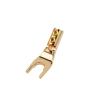 1PC U/Y Fork Spade Banana Male Solder Wire Connector Gold Plated Copper Speaker Terminal Audio Adapter Y Type Jack(Gold) view 2