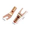 1PC U/Y Fork Spade Banana Male Solder Wire Connector Gold Plated Copper Speaker Terminal Audio Adapter Y Type Jack(Gold) view 3