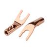1PC U/Y Fork Spade Banana Male Solder Wire Connector Gold Plated Copper Speaker Terminal Audio Adapter Y Type Jack(Gold) view 4