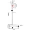 LIUZQWAED Mobile TV Cart On Wheels, Portable Rolling TV Stand, for 24-55 Inch LCD TVs, Height Adjustable TV Floor Stand, with Cable Management, Max VESA 200x200mm view 2