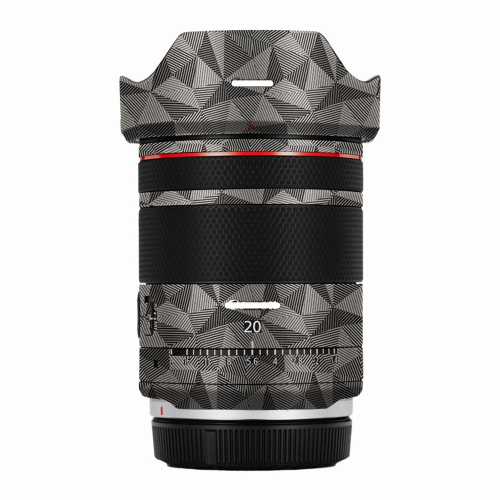 Mebont Camera Decal Skin for Canon RF 20mm F1.4 L VCM 3M Material Sticker Waterproof Lens Protector(Nordic Triangle Titanium)
