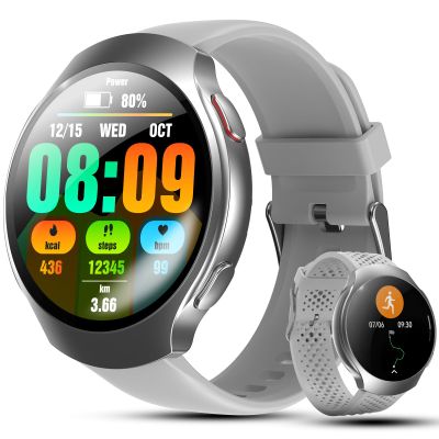 2026 AI Smart Watch with GPT, 1.43" AMOLED Corning 8H Display, Bluetooth Calls, GPS Route Tracking, 5ATM Waterproof, 150+ Sports Modes, Heart Rate Sleep Monitor, Fitness Smartwatch for Android iOS