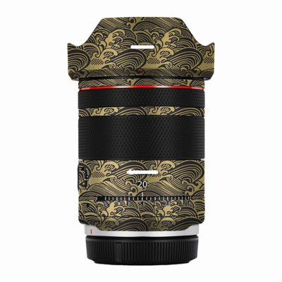 Mebont Camera Decal Skin for Canon RF 20mm F1.4 L VCM 3M Material Sticker Waterproof Lens Protector(Wave Gold)