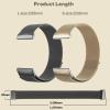 2Pcs Metal Band Compatible for Fitbit Versa 4/Sense 2/Versa 3/Sense Bands Women Men, Stainless Steel Soft Mesh Loop Strap Replacement Bracelet Strap for Fitbit Sense 2/3/Sense/Versa 4 (Gold&Black, Large) view 2