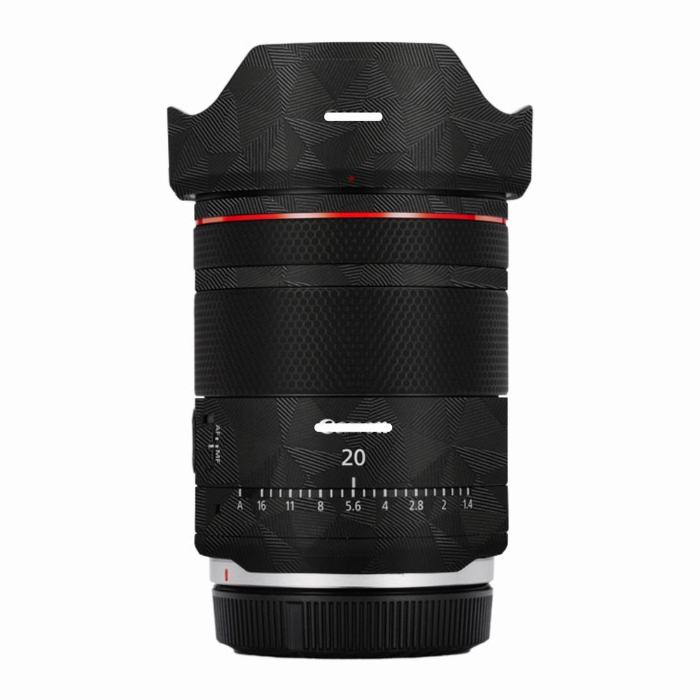 Mebont Camera Decal Skin for Canon RF 20mm F1.4 L VCM 3M Material Sticker Waterproof Lens Protector(Nordic Triangle Black)