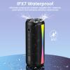 dotn Portable Bluetooth Speaker, 2026 Bluetooth Wireless Speaker 5.4 with RGB Lights, 20H Playtime with Deep Bass, IP7 Waterproof, TWS Pairing, Portable Speaker for Travel/Party/Home/Gifts, Black view 4
