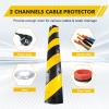 Amenitlif 2-Pack 3.3FT Heavy Duty Recycled Rubber Speed Bump, Rubber Driveway Curb Ramp, Heavy Duty Speed Bump Cable Protector Ramp for Driveway, Road Parking, Garage, Parking Lot, Warehouse view 3