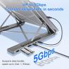 8-in-1 USB C Laptop Docking Station Stand, 4K HDMI-Compatible Dock Tablet Stand, USB-A 3.0 (5Gbps), USB-C PD 3.0 PD 100W, Transfer Files in Seconds, Larger High-Resolution Display view 2
