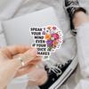 3pcs Inspirational Sticker  Speak Your Mind Even If Your Voice Shakes Vinyl Decal, Motivational Waterproof Sticker for Laptop, Water Bottle, Journal, Feminist & Activist Gift Women Girl Friends view 2