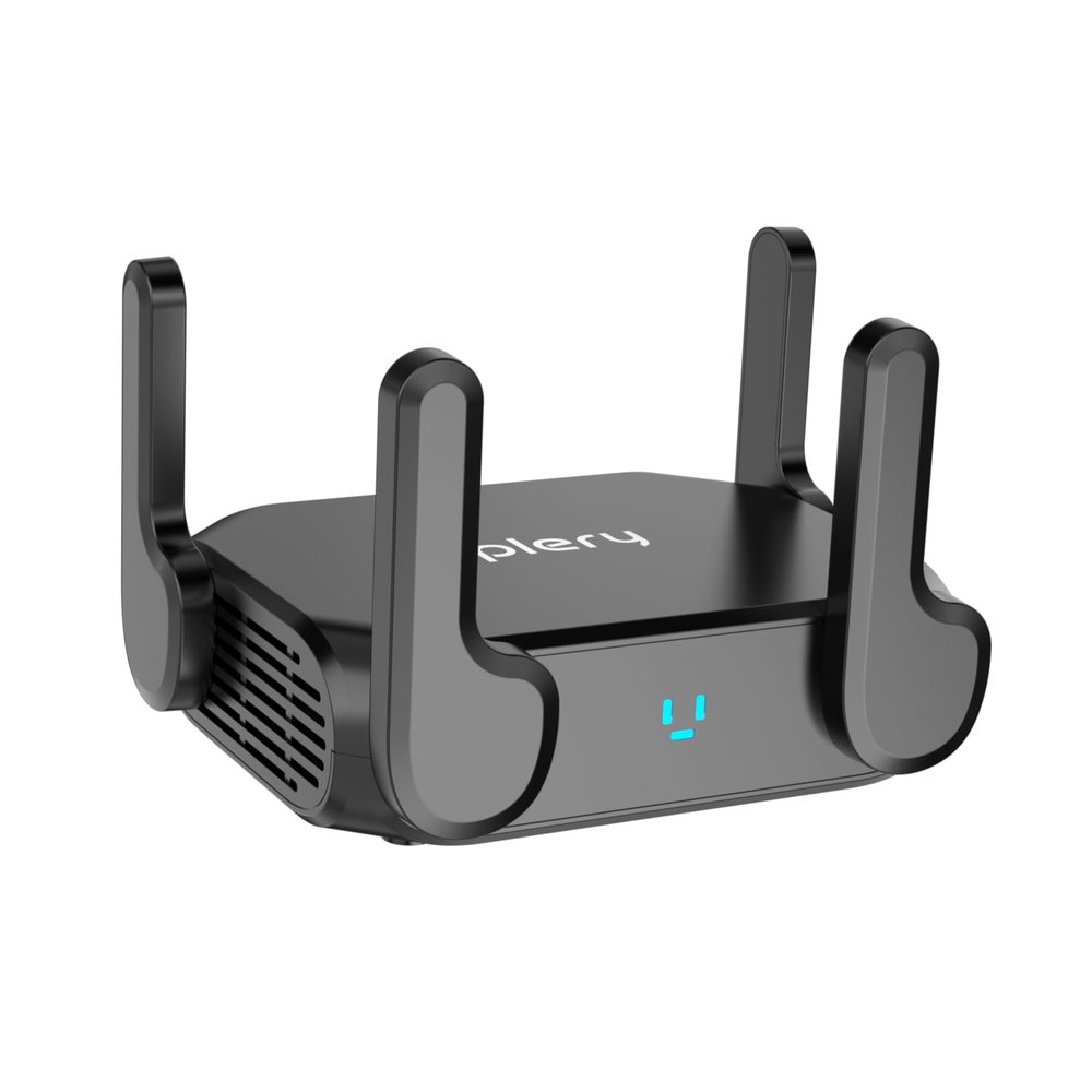 PLERY AX3000 WiFi 6 Router | Dual Band Gigabit Wireless Router for Home, Business & Gaming | EasyMesh Compatible | OFDMA MU-MIMO USB 3.0 Support | Compact Size Network Routers, WPA3 Secure, 4 Antennas
