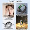 Smart Fitness Ring for Women Men 24/7 Heart Rate Sleep Monitor, Blood Oxygen (SpO2) Measurement, Step Counter, Sport Watch Companion, IP68 Waterproof Health Ring (Frosted- Silver, 7) view 2