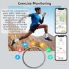 Smart Fitness Ring for Women Men 24/7 Heart Rate Sleep Monitor, Blood Oxygen (SpO2) Measurement, Step Counter, Sport Watch Companion, IP68 Waterproof Health Ring (Frosted- Silver, 7) view 3