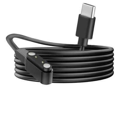 Compatible for Jugeman Smart Watch Charger, Charging Replacement Cable Compatible for Jugeman P131, P99 Smart Watch (Type C-Black, 7.62mm Charger)