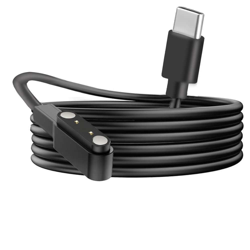 Compatible for Jugeman Smart Watch Charger, Charging Replacement Cable Compatible for Jugeman P131, P99 Smart Watch (Type C-Black, 7.62mm Charger)