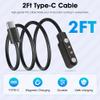 Compatible for Jugeman Smart Watch Charger, Charging Replacement Cable Compatible for Jugeman P131, P99 Smart Watch (Type C-Black, 7.62mm Charger) view 3